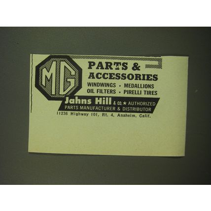 1949 MG Car Parts & Accessories Advertisement