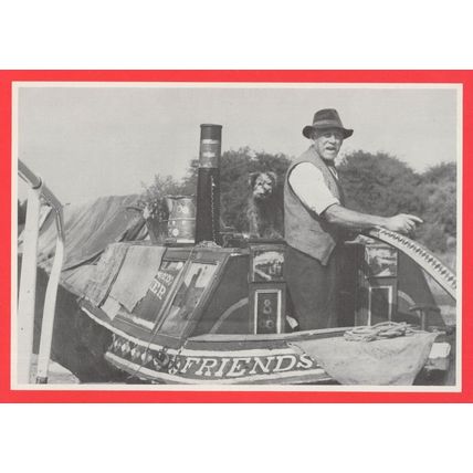 Joe Skinner 1925 Wooden Horse Boat Northampton Canal Postcard