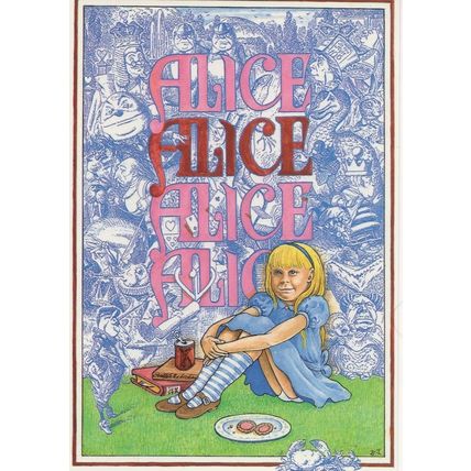 Alice In Wonderland & Characters Through The Years Mayfair Rare Postcard
