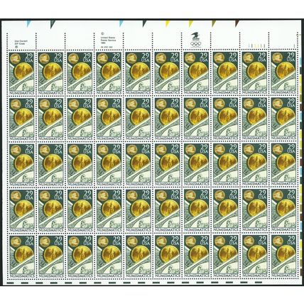 Numismatics Full Sheet of Fifty 29 Cents Postage Stamps Scott 2558