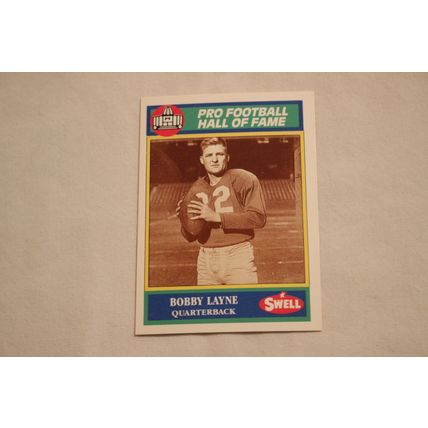 Bobby Layne 1990 Swell Pro Football Hall of Fame NO. 68
