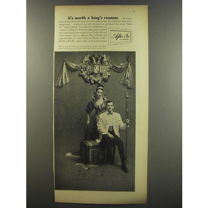 1956 After Six Fashion Ad - It's worth a King's Ransom