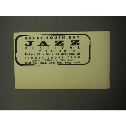 1957 Great South Bay Jazz Festival Advertisement