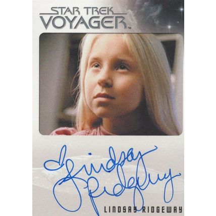Lindsay Ridgeway Star Trek Voyager Hand Signed Autograph Card