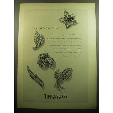 1958 Tiffany & Co. Jewelry Ad
