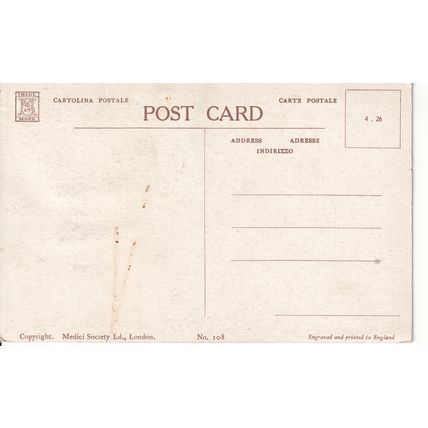 Vintage Postcard - Art Card - Monna Lisa - Leonardo Da Vinci