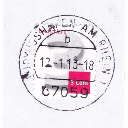Ludwigshafen postmark Germany 2013 on 3 cent VGC
