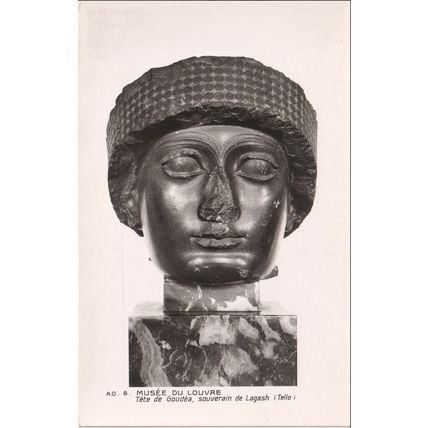 Unused Musee du Louvre Postcard - Tete de Goudea, souverain de Lagash
