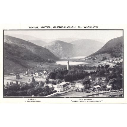 Royal Hotel Glendalough County Wicklow Irish Tariff Rare Postcard