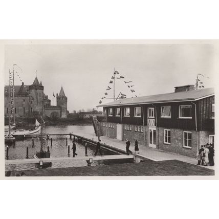Koninklijke River Boat Building Sailing Ships Dutch Vintage Postcard