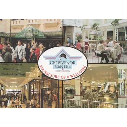 Grosvenor House Northampton Shopping Centre 1990s Postcard