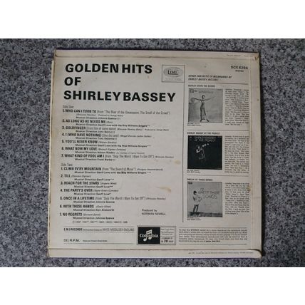 Shirley Bassey – Golden Hits Of Shirley Bassey (SCX6294) 1965 (LP)