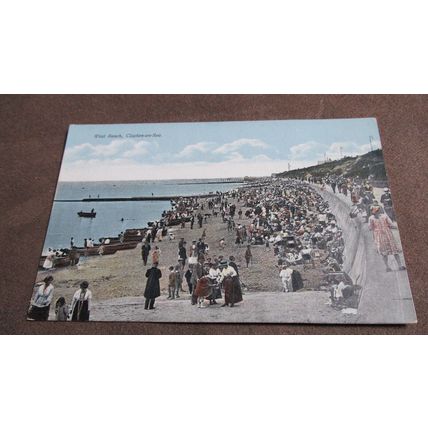 Early Postcard - West Beach scene - Clacton on Sea, Essex