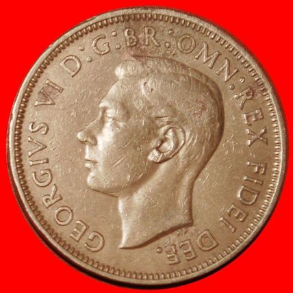 Ⰶ SHIP WITHOUT INDIA: GREAT BRITAIN ★ HALF PENNY 1949 ★LOW START★NO RESERVE