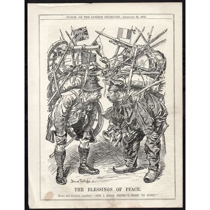 BLESSINGS OF PEACE 1913 John Bernard Partridge PUNCH CARTOON PAGE