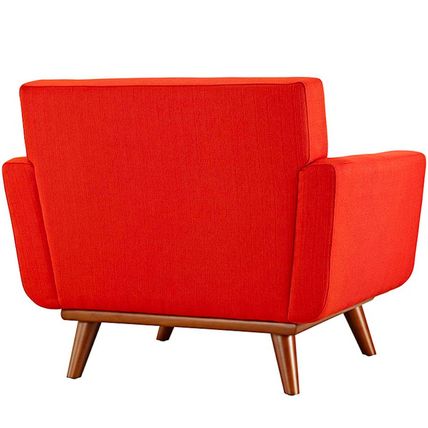 Classic Mid-Century Modern Tufted Club Chair Arms Green, Atomic Red, Azure Blue
