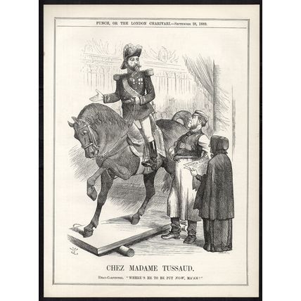CHEZ MADAME TUSSAUD 1889 Sir John Tenniel Georges Boulanger PUNCH CARTOON PAGE