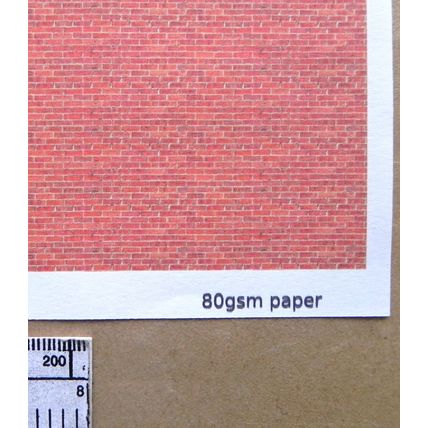 Papier brique - rouge/orange - OO/HO échelle 1:76- feuille A4