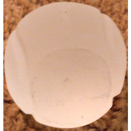 Frosted Glass Tennis Ball 2.25 Inch Desktop Office Paperweight Surface Scratches