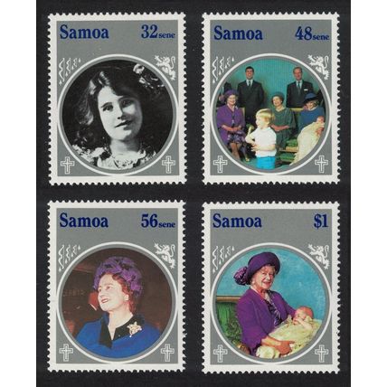 Samoa Queen Elizabeth the Queen Mother 4v 1985 MNH SG#700-703