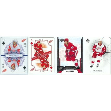 Dylan Larkin 18x card lot incl Playing Cards