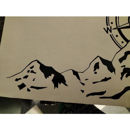 2 x Talbot Express T Logo Decal, Sticker over a Mountain, Large 21in x 10in