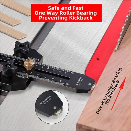 Thin Rip Jig Table Saw Jig Guide for Making Repetitive Narrow Thin Strip Cuts Wo