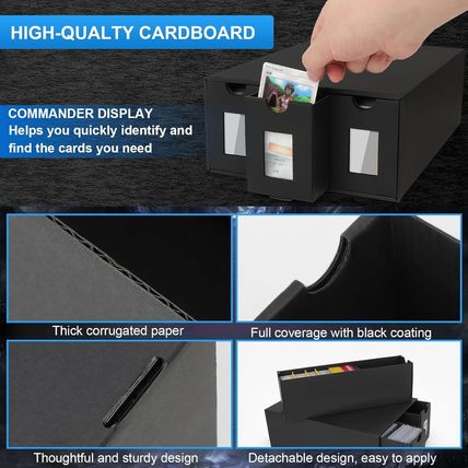 Trading Card Storage Box,15000+ Card Deck Box for MTG Commander, Trading Card Or