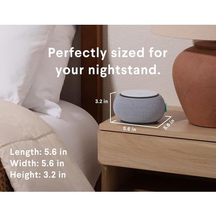 SNOOZ Smart White Noise Sound Machine - Real Fan inside for Non-Looping White No