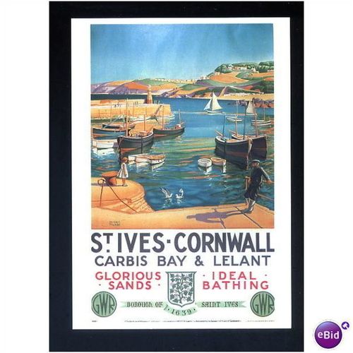 Advertising M631 GWR ST IVES CORNWALL Postcard by Santoro Graphics