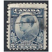 Canada 1932 SG316 5c Blue Good Used ..