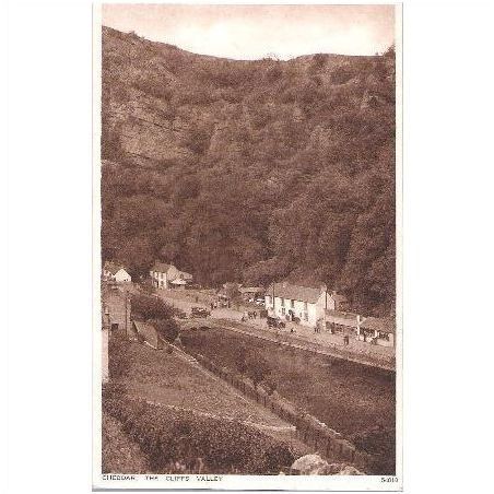 Cheddar, Somerset - The Cliffs Valley - Photochrom postcard c.1920s