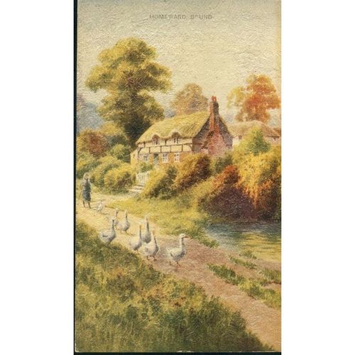 Vintage Celesque Postcard - 'Homeward Bound'