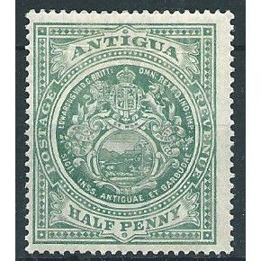 Antigua 1908 SG41 1/2d Green (gum creasing) Mounted Mint . ..
