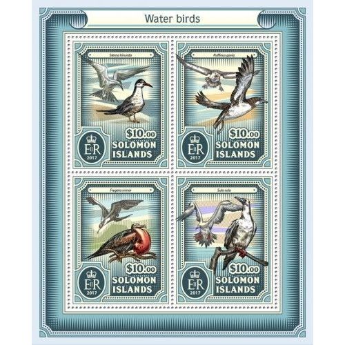 SOLOMON ISLANDS 2017 SHEET MNH WATER BIRDS OISEAUX AQUATIQUES AVES MARINAS 2