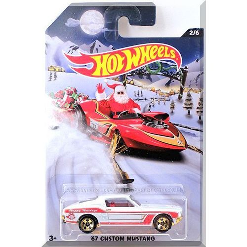 Hot Wheels - '67 Custom Mustang: Holiday Hot Rods #2/6 (2015) *White / Walmart*