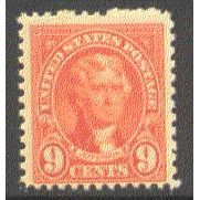 641 9c Thomas Jefferson Barely Clears MNH Q1831