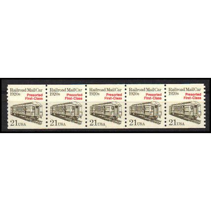 2265 21c Mail Car Very Fine MNH Dry Gum PNC 1/5 X1172