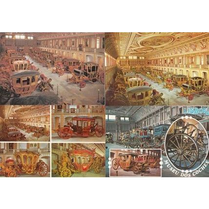 Lisboa Portugal Coach Museum Transporation 4x Postcard s