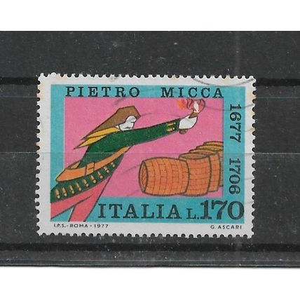 Italy.300th Birth Anniv of Pietro Micca (national hero) stamp.Fine Used.Sept22