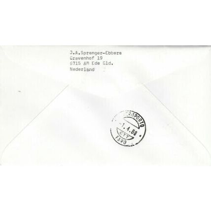 Netherlands 1988 KLM First Flight Amsterdam-Faro Cover special cancel typed VGC