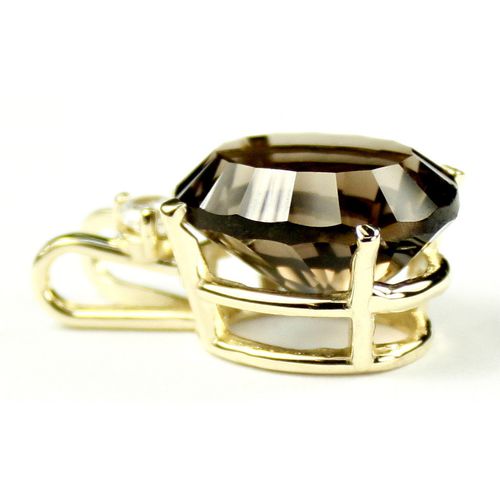 Smoky Quartz, 14KY Gold Pendant, P019
