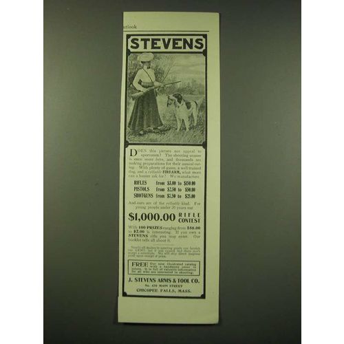 1902 Stevens Firearms Ad - Rifles, Pistols, Shotguns