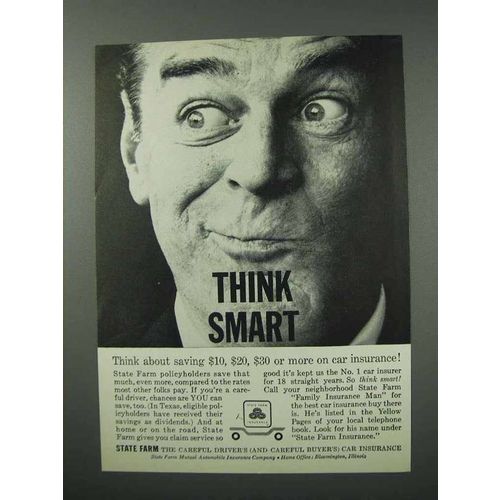 1960 State Farm Insurance Ad - Think Smart!