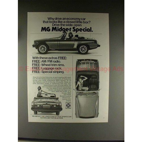 1976 MG Midget Special Car Ad - Why Drive a Little Box!