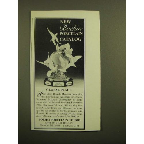 1988 Boehm Global Peace Porcelain Ad