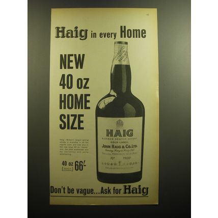 1964 Haig Scotch Advertisement - Haig in every Home