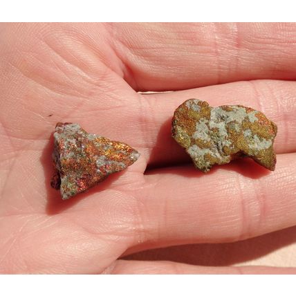 B Peacock Ore Raw Bornite 2 Pieces Metalphysical Gridding Meditation