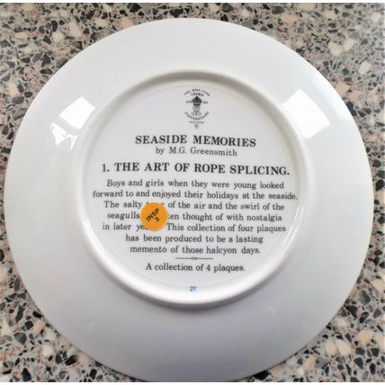 Crown Staffordshire Seaside Memories The Art Of Rope Splicing Plate