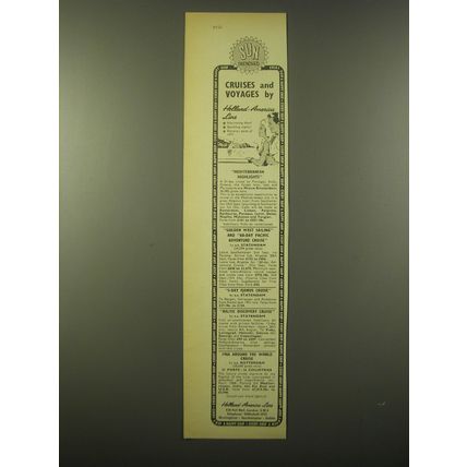 1965 Holland-America Line Ad - Cruises and voyages by Holland-America Line